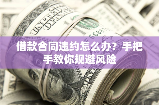 济南借款合同违约怎么办？手把手教你规避风险