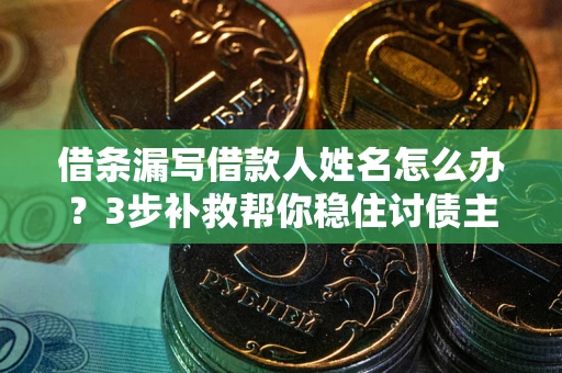 济南借条漏写借款人姓名怎么办？3步补救帮你稳住讨债主动权