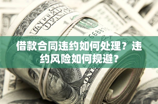 济南借款合同违约如何处理？违约风险如何规避？